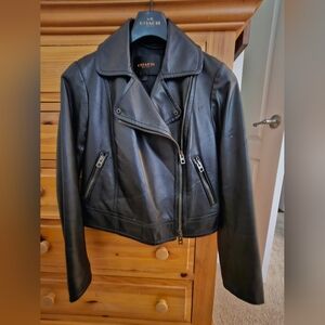 Coach women's moto jacket- leather